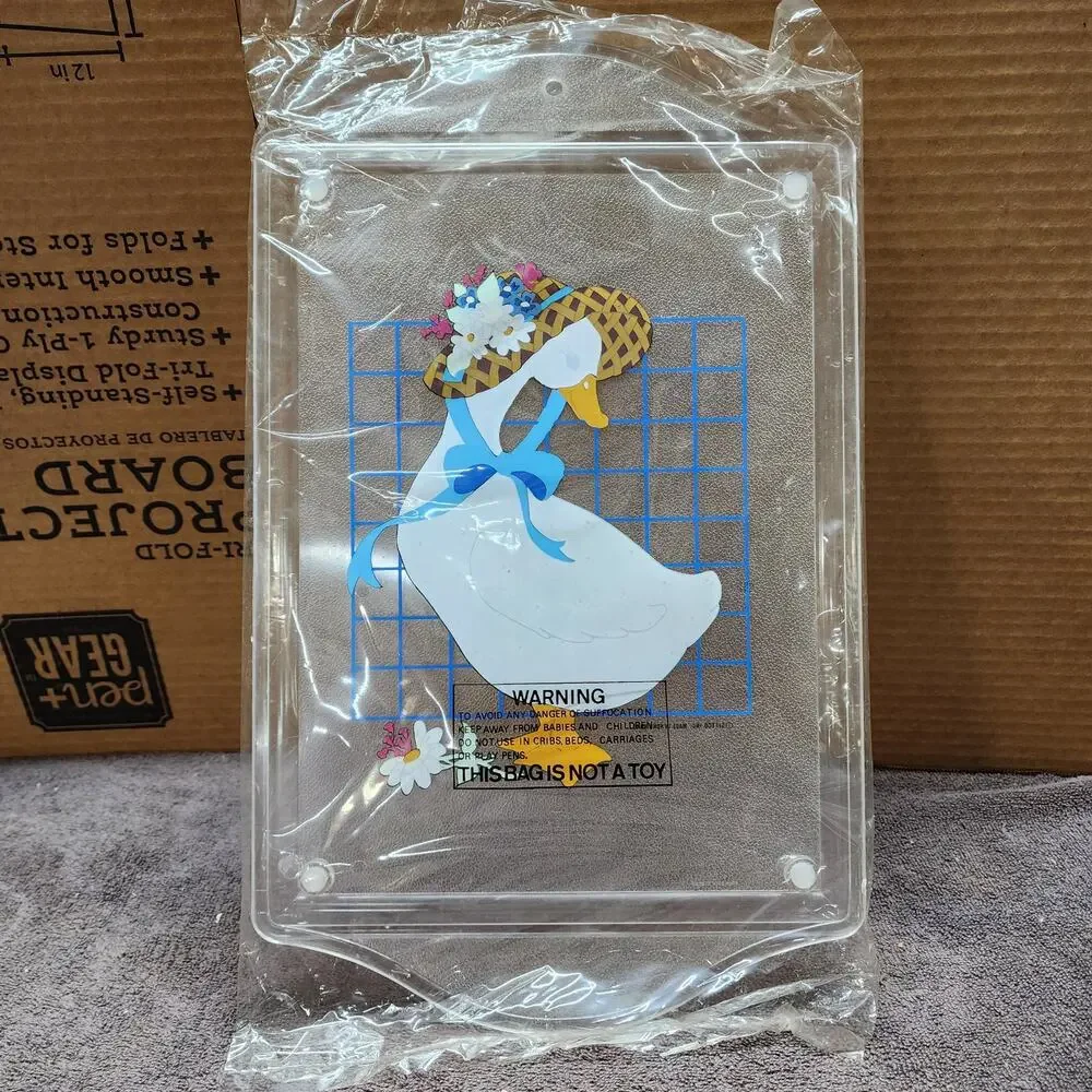 New Plastic duck in a bonnet cutting board b48